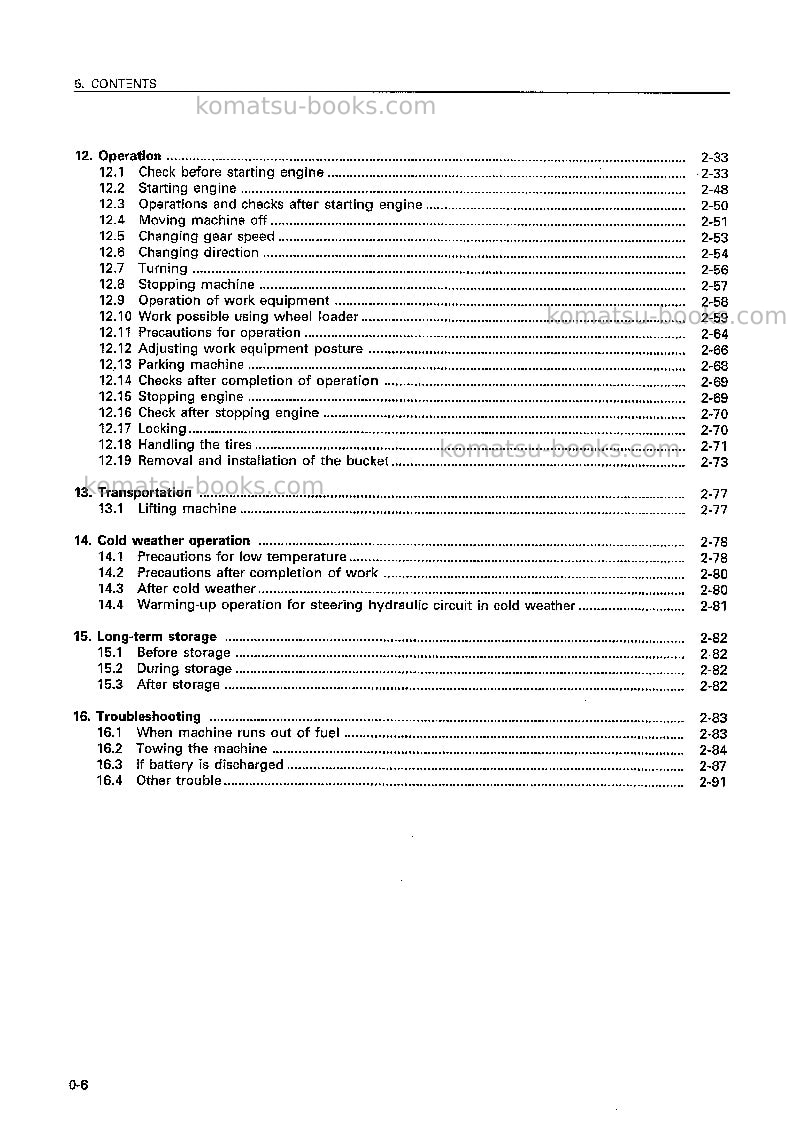 Komatsu wa900-3jpn Operation manual cover Page 7