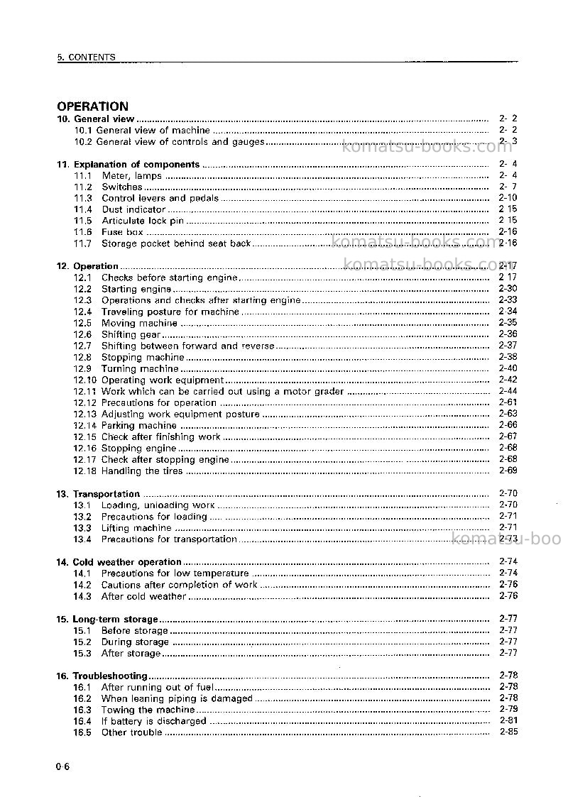 Komatsu gd355a-1jpn Operation manual cover Page 7 Komatsu gd355a-1jpn Operation manual cover Page 7