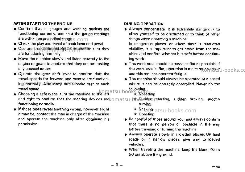 Komatsu d355a-5jpn Operation manual cover Page 7 Komatsu d355a-5jpn Operation manual cover Page 7