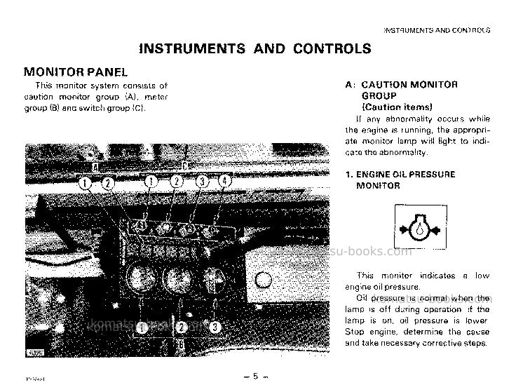 Komatsu pc60l-5jpn Operation manual cover Page 7 Komatsu pc60l-5jpn Operation manual cover Page 7