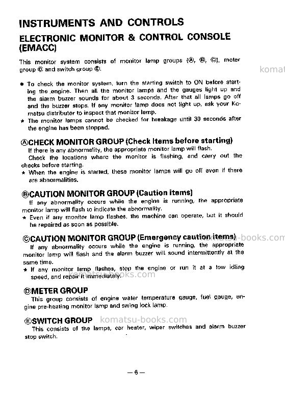 Komatsu pc220lc-5jpn-custom Operation manual cover Page 7 Komatsu pc220lc-5jpn-custom Operation manual cover Page 7
