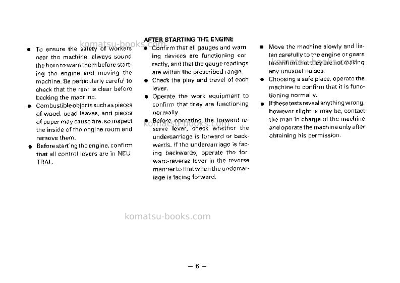 Komatsu pw100-3jpn Operation manual cover Page 7 Komatsu pw100-3jpn Operation manual cover Page 7