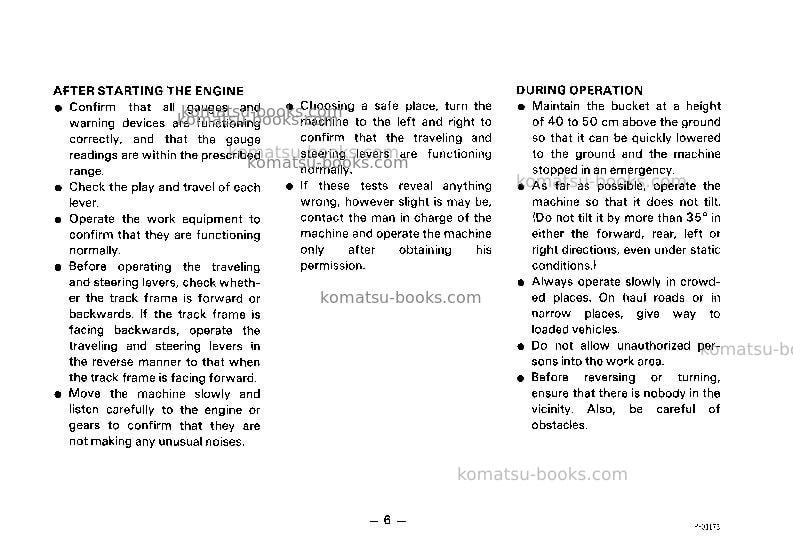 Komatsu pc05-5jpn Operation manual cover Page 7 Komatsu pc05-5jpn Operation manual cover Page 7