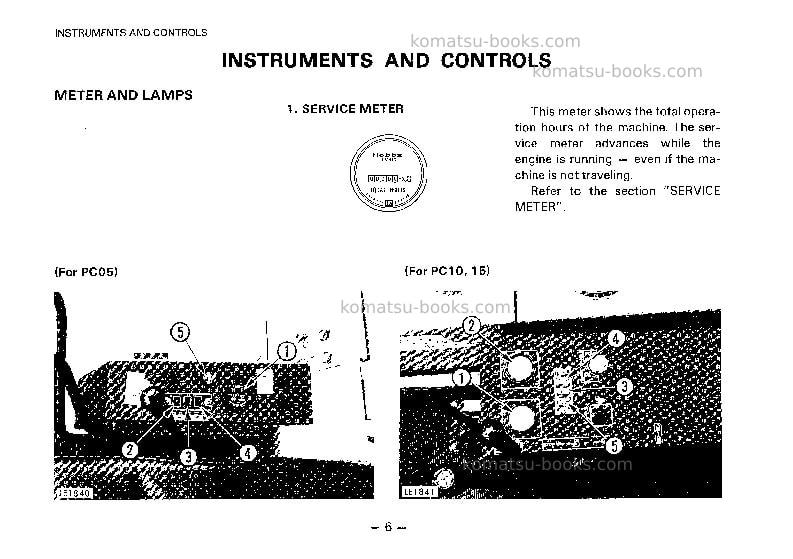 Komatsu pc05-6jpn Operation manual cover Page 7 Komatsu pc05-6jpn Operation manual cover Page 7
