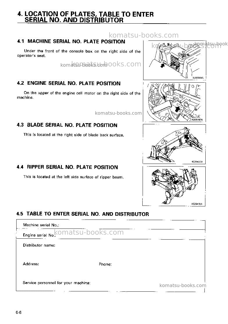 Komatsu d155ax-5jpn Operation manual cover Page 7 Komatsu d155ax-5jpn Operation manual cover Page 7
