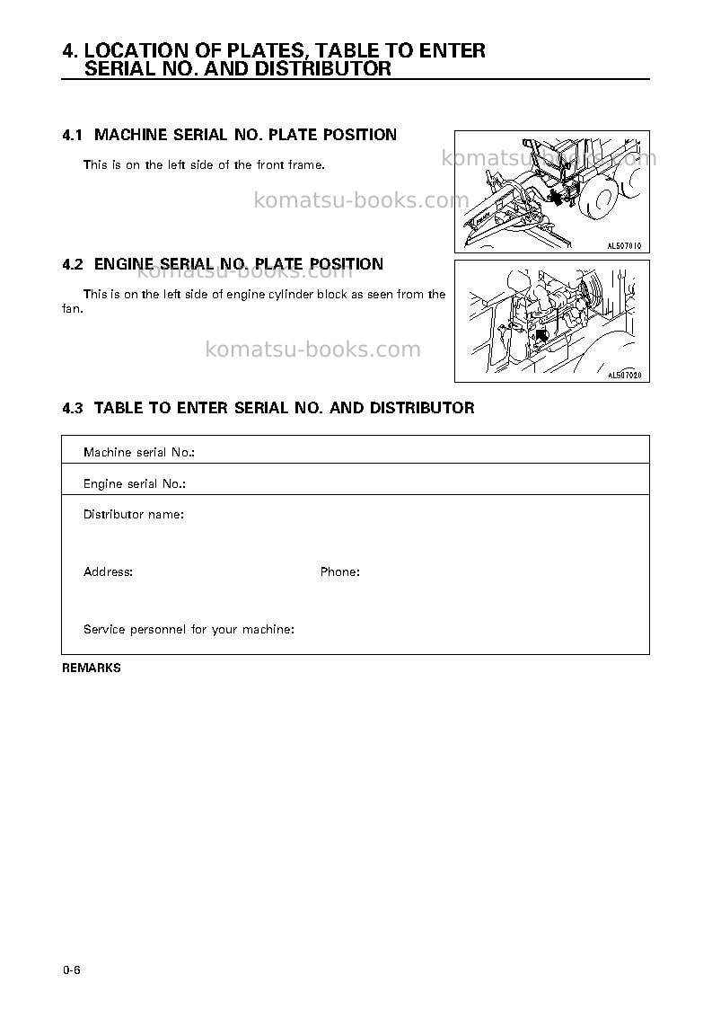 Komatsu gd825a-2jpn Operation manual cover Page 7 Komatsu gd825a-2jpn Operation manual cover Page 7