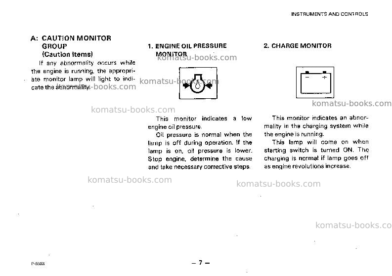 Komatsu pc150-3jpn-c spec Operation manual cover Page 7