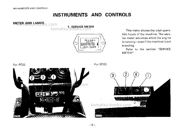 Komatsu pc03-1jpn Operation manual cover Page 7 Komatsu pc03-1jpn Operation manual cover Page 7