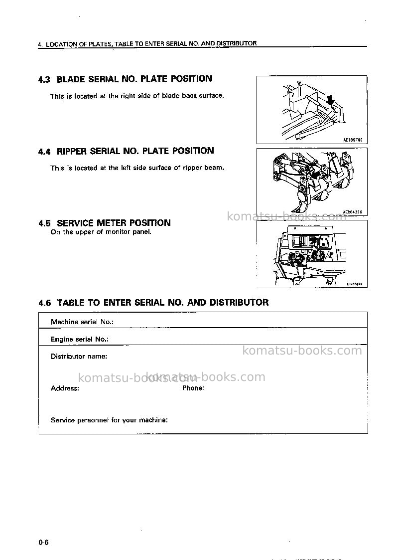Komatsu d155a-2jpn-emission eng Operation manual cover Page 7 Komatsu d155a-2jpn-emission eng Operation manual cover Page 7