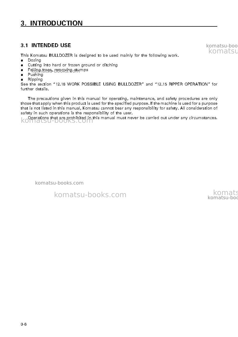Komatsu d155a-2jpn-emission eng Operation manual cover Page 7 Komatsu d155a-2jpn-emission eng Operation manual cover Page 7