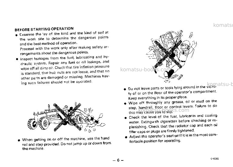 Komatsu gd705a-4jpn Operation manual cover Page 7