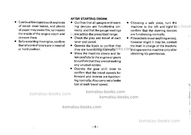 Komatsu gd825a-1jpn Operation manual cover Page 7 Komatsu gd825a-1jpn Operation manual cover Page 7