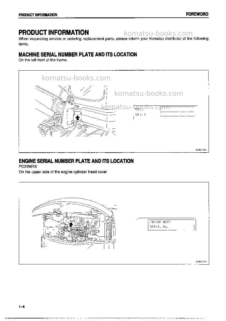 Komatsu pc40mrx-1jpn-for eu Operation manual cover Page 7