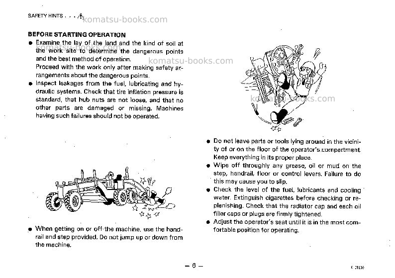 Komatsu gd655r-3jpn Operation manual cover Page 7