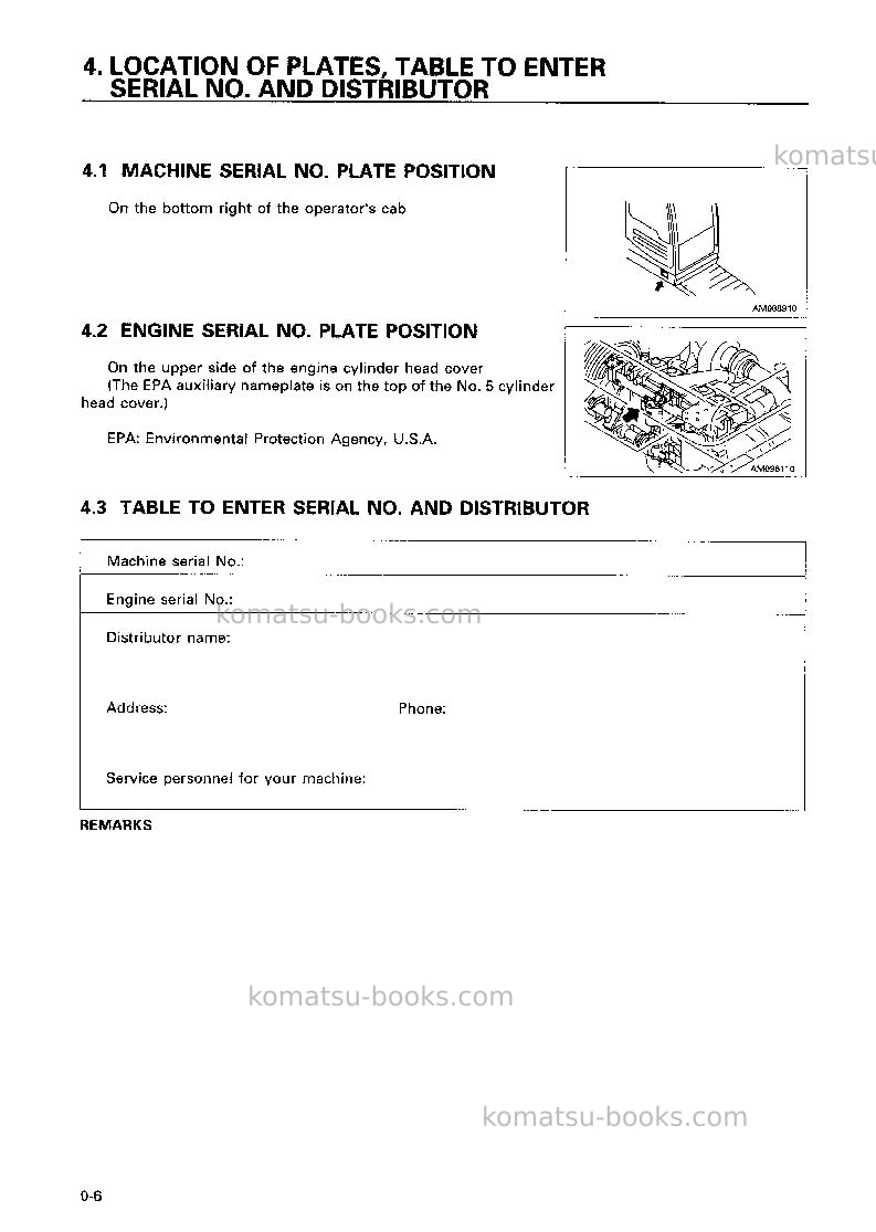 Komatsu pc400-6jpn Operation manual cover Page 7 Komatsu pc400-6jpn Operation manual cover Page 7