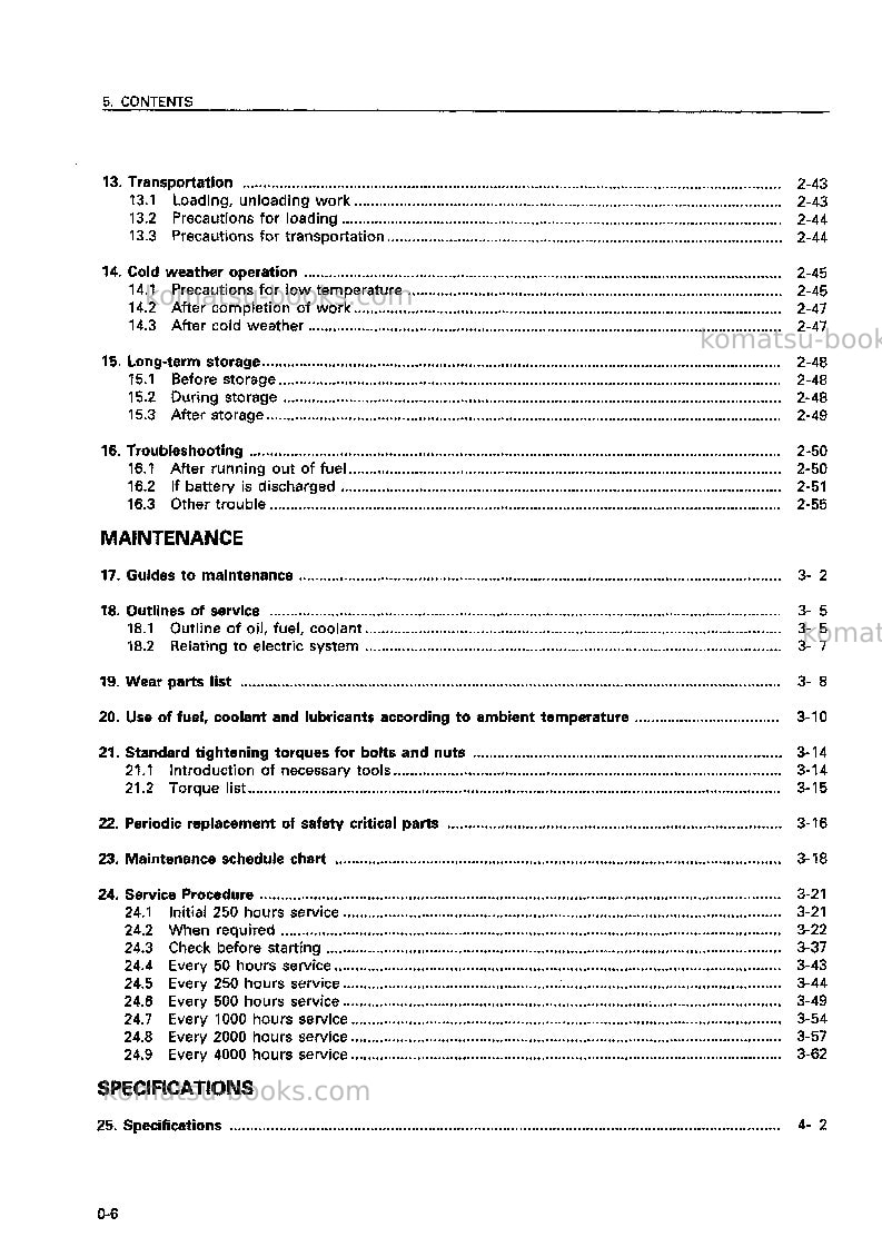 Komatsu d58e-1jpn-power angle and tilt dozer Operation manual cover Page 7 Komatsu d58e-1jpn-power angle and tilt dozer Operation manual cover Page 7