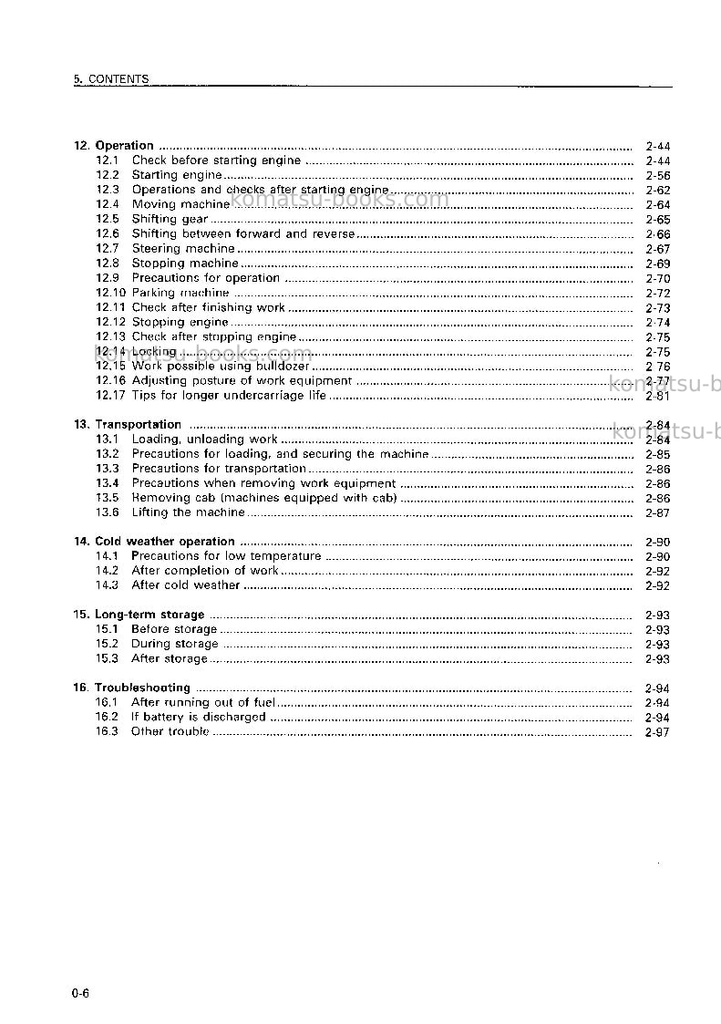 Komatsu d65e-12jpn Operation manual cover Page 7 Komatsu d65e-12jpn Operation manual cover Page 7