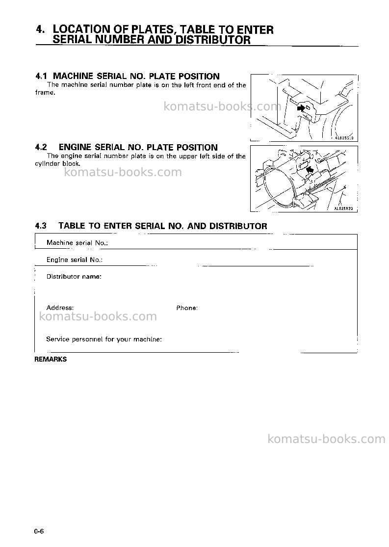 Komatsu hd405-6jpn Operation manual cover Page 7