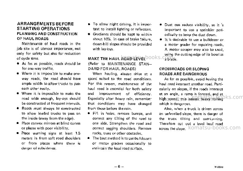 Komatsu ws16s-3jpn Operation manual cover Page 7 Komatsu ws16s-3jpn Operation manual cover Page 7