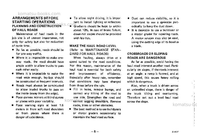 Komatsu ws16s-2jpn Operation manual cover Page 7 Komatsu ws16s-2jpn Operation manual cover Page 7