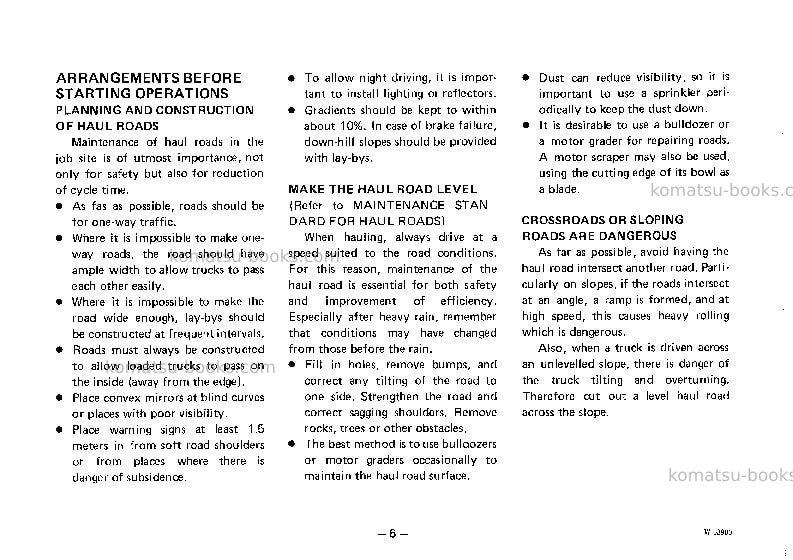 Komatsu ws23s-2jpn Operation manual cover Page 7 Komatsu ws23s-2jpn Operation manual cover Page 7