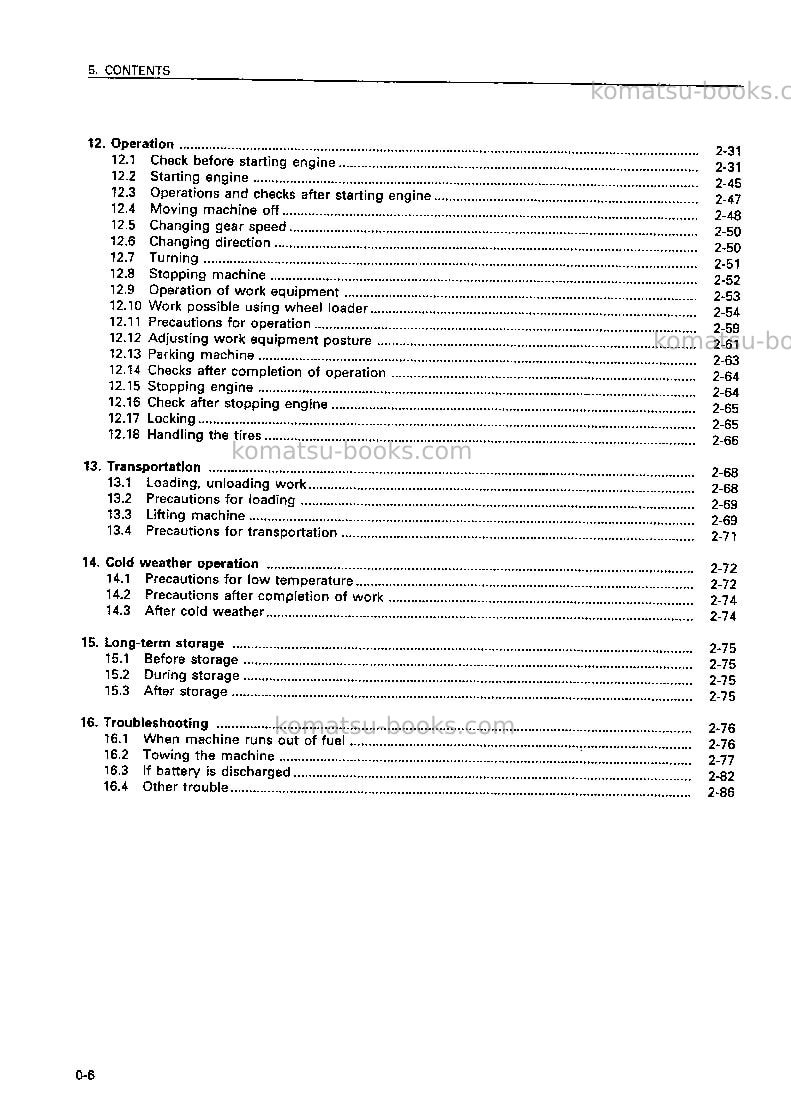 Komatsu wa470-3jpn Operation manual cover Page 7