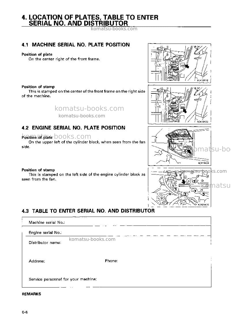 Komatsu wa500-3jpn Operation manual cover Page 7 Komatsu wa500-3jpn Operation manual cover Page 7