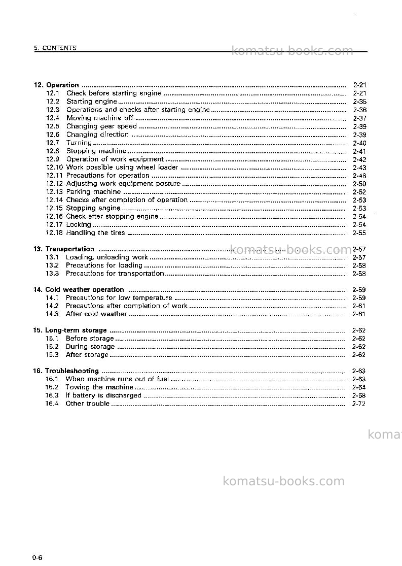 Komatsu wa320-3jpn-custom Operation manual cover Page 7 Komatsu wa320-3jpn-custom Operation manual cover Page 7