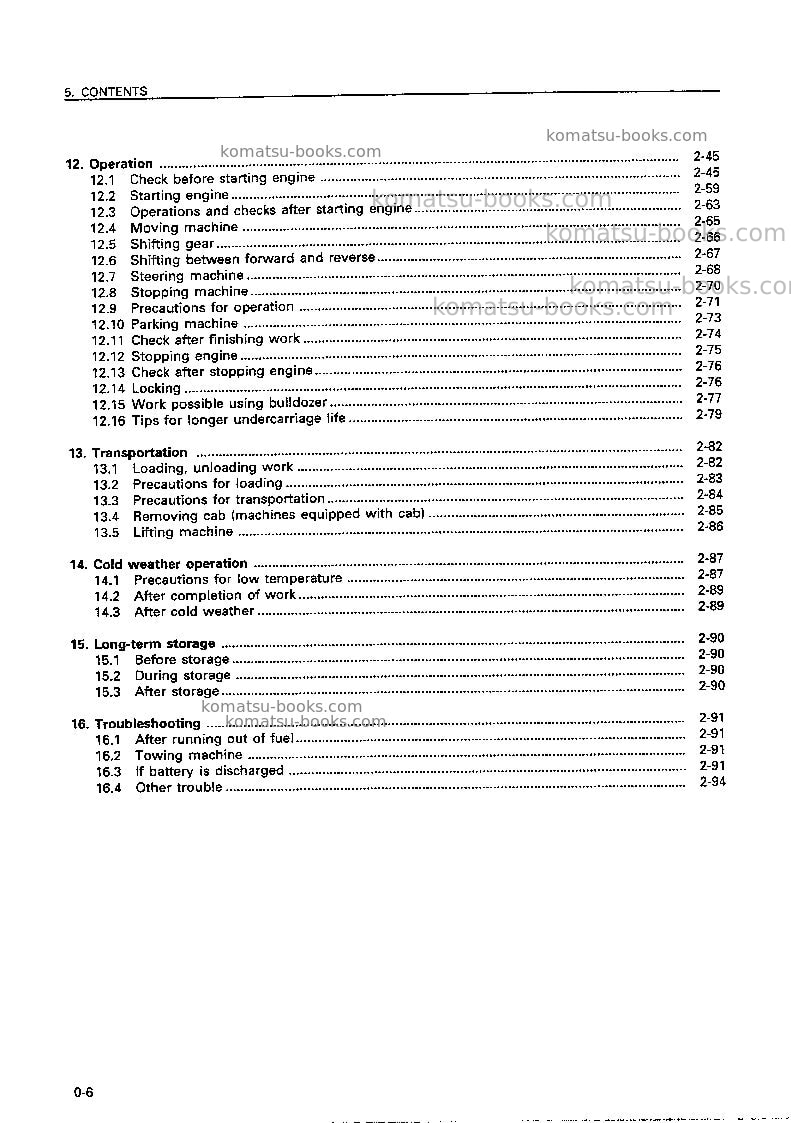 Komatsu d41p-6jpn Operation manual cover Page 7 Komatsu d41p-6jpn Operation manual cover Page 7