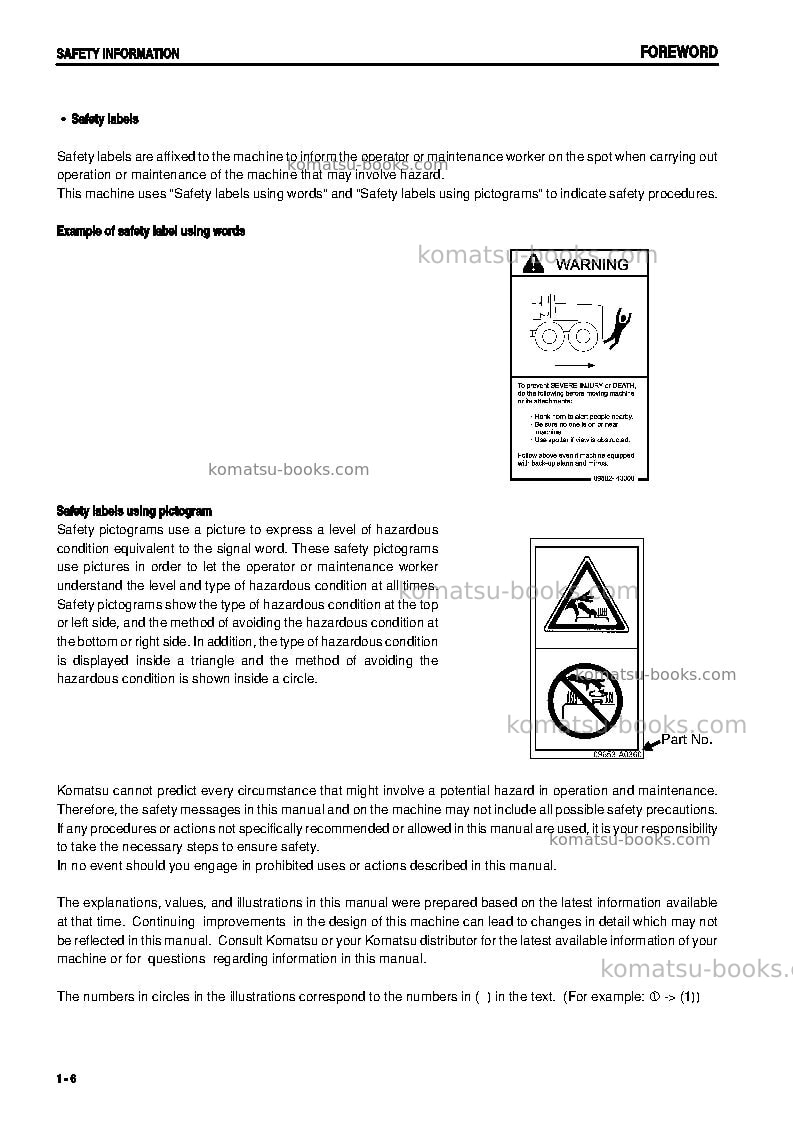 Komatsu gd655-3jpn-for n. america Operation manual cover Page 7