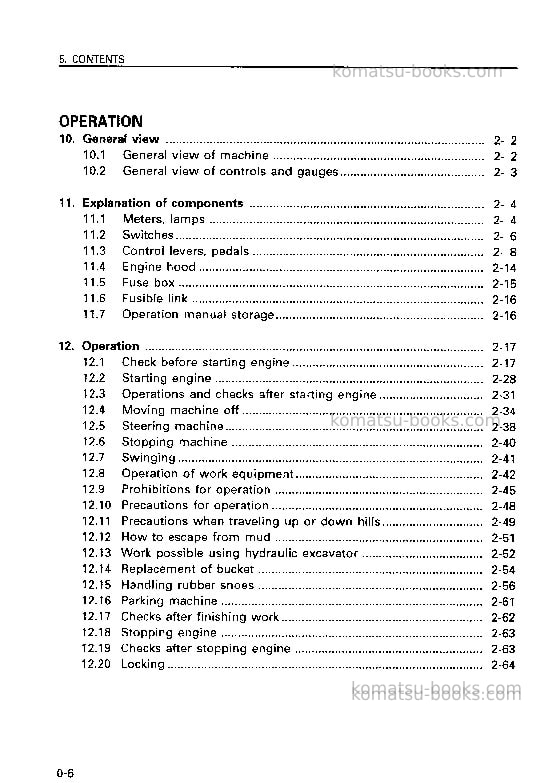 Komatsu pc03-2jpn Operation manual cover Page 7 Komatsu pc03-2jpn Operation manual cover Page 7