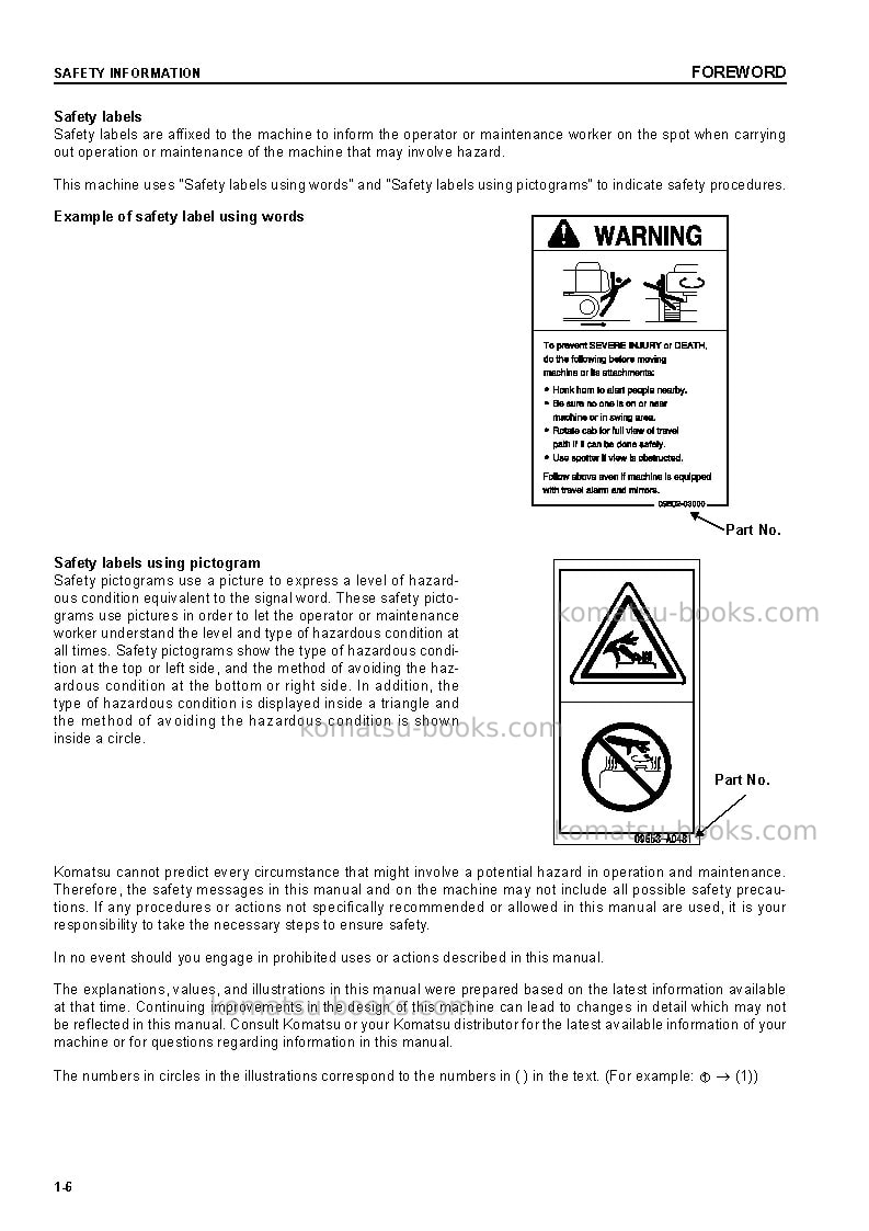 Komatsu pc200-7jpn-multi-monitor Operation manual cover Page 7 Komatsu pc200-7jpn-multi-monitor Operation manual cover Page 7