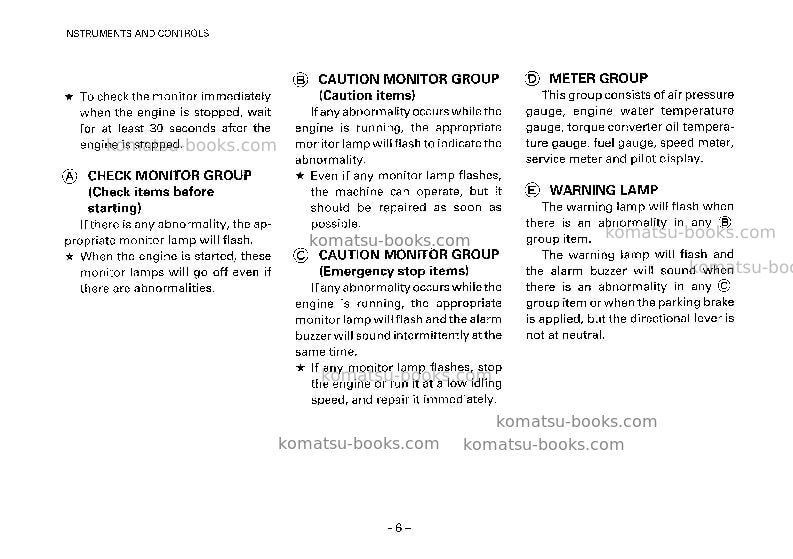 Komatsu wa450-1jpn-logging Operation manual cover Page 7 Komatsu wa450-1jpn-logging Operation manual cover Page 7