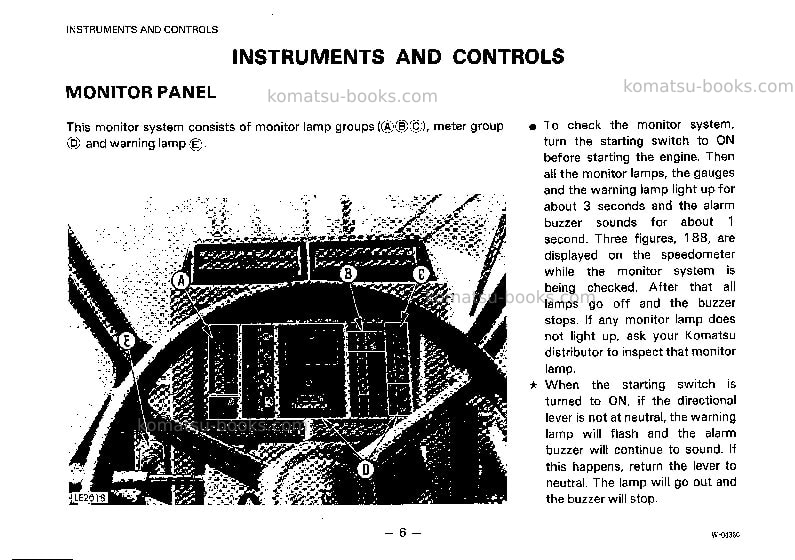 Komatsu wa350-1jpn Operation manual cover Page 7