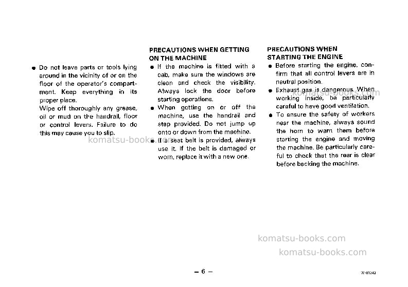 Komatsu wa450-1jpn-c spec Operation manual cover Page 7 Komatsu wa450-1jpn-c spec Operation manual cover Page 7
