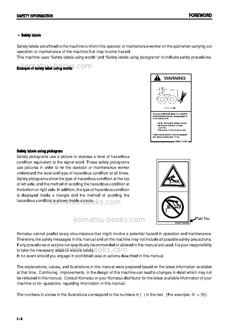Komatsu gd555-3jpn-a Operation manual cover Page 7 Komatsu gd555-3jpn-a Operation manual cover Page 7