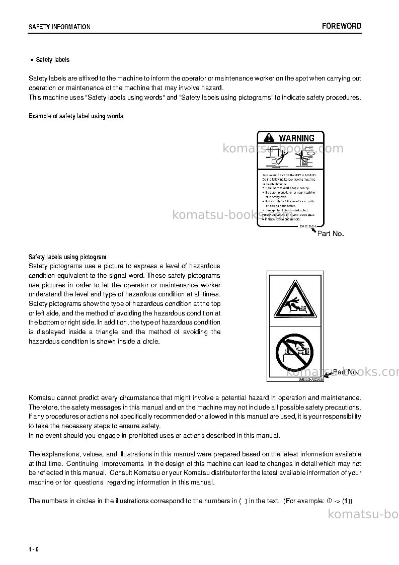 Komatsu pc09-1jpn Operation manual cover Page 7