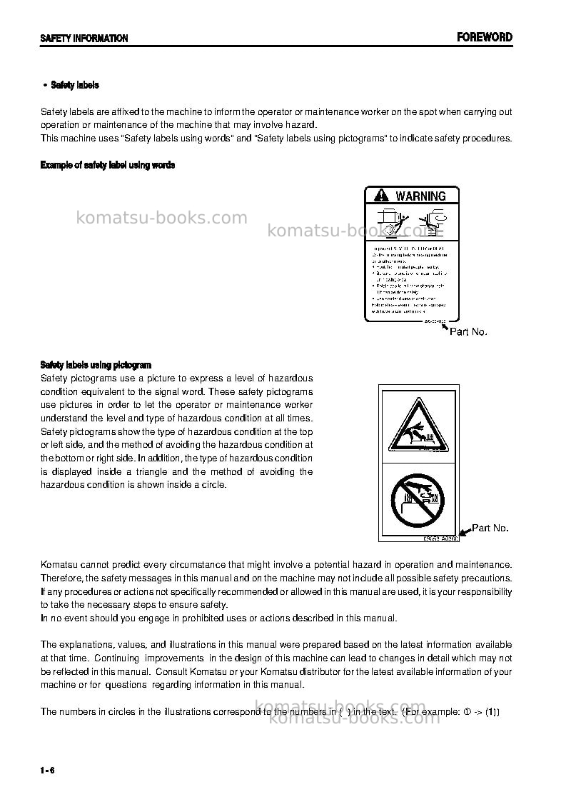Komatsu pc09-1jpn Operation manual cover Page 7 Komatsu pc09-1jpn Operation manual cover Page 7