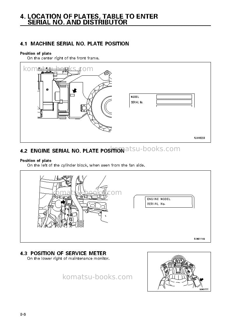 Komatsu wf650t-3jpn Operation manual cover Page 7 Komatsu wf650t-3jpn Operation manual cover Page 7