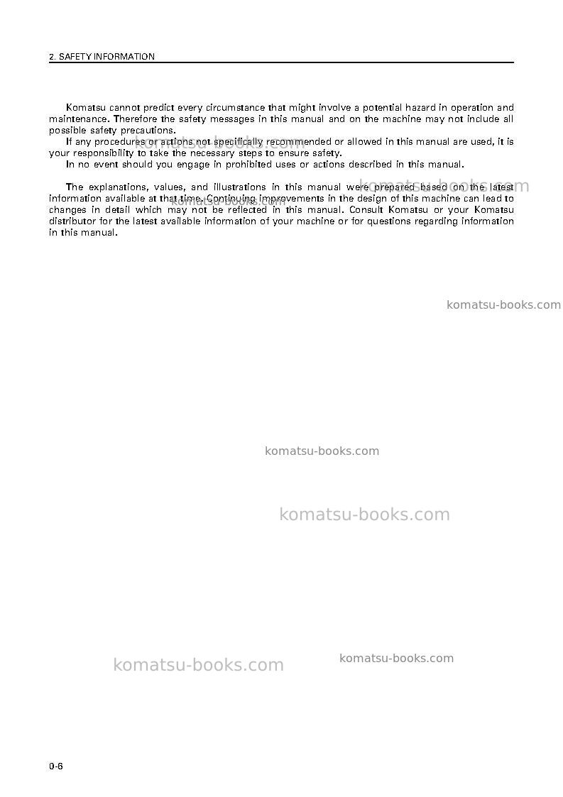 Komatsu cd30r-1jpn Operation manual cover Page 7 Komatsu cd30r-1jpn Operation manual cover Page 7