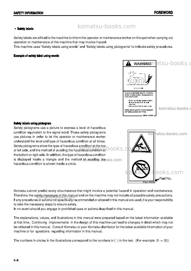 Komatsu gd655-3jpn-a Operation manual cover Page 7 Komatsu gd655-3jpn-a Operation manual cover Page 7