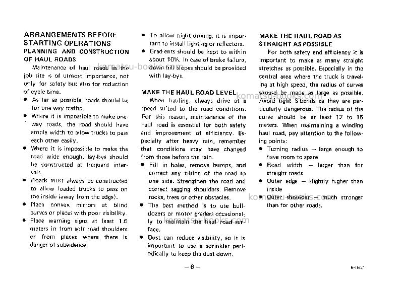 Komatsu hd325-5jpn Operation manual cover Page 7