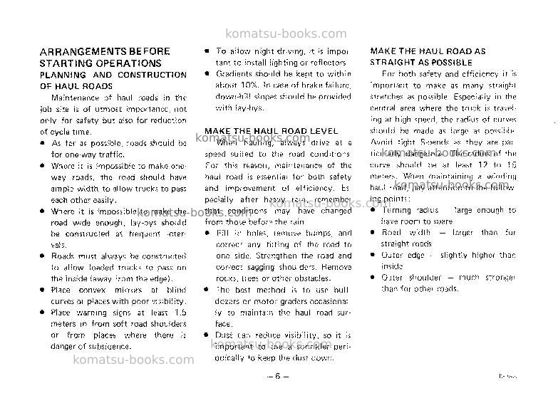Komatsu hd465-3jpn Operation manual cover Page 7 Komatsu hd465-3jpn Operation manual cover Page 7