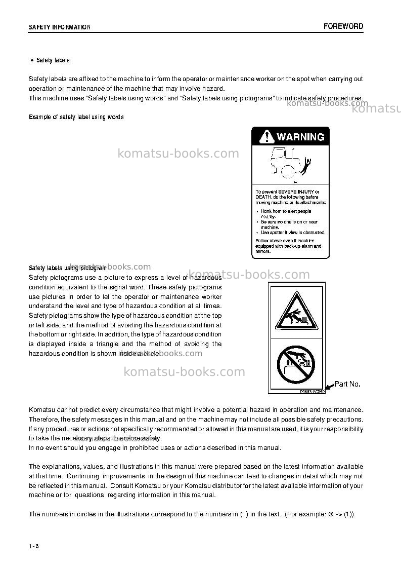 Komatsu wa250ptl-5jpn Operation manual cover Page 7