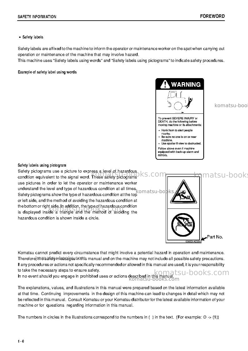 Komatsu wa30-5jpn Operation manual cover Page 7