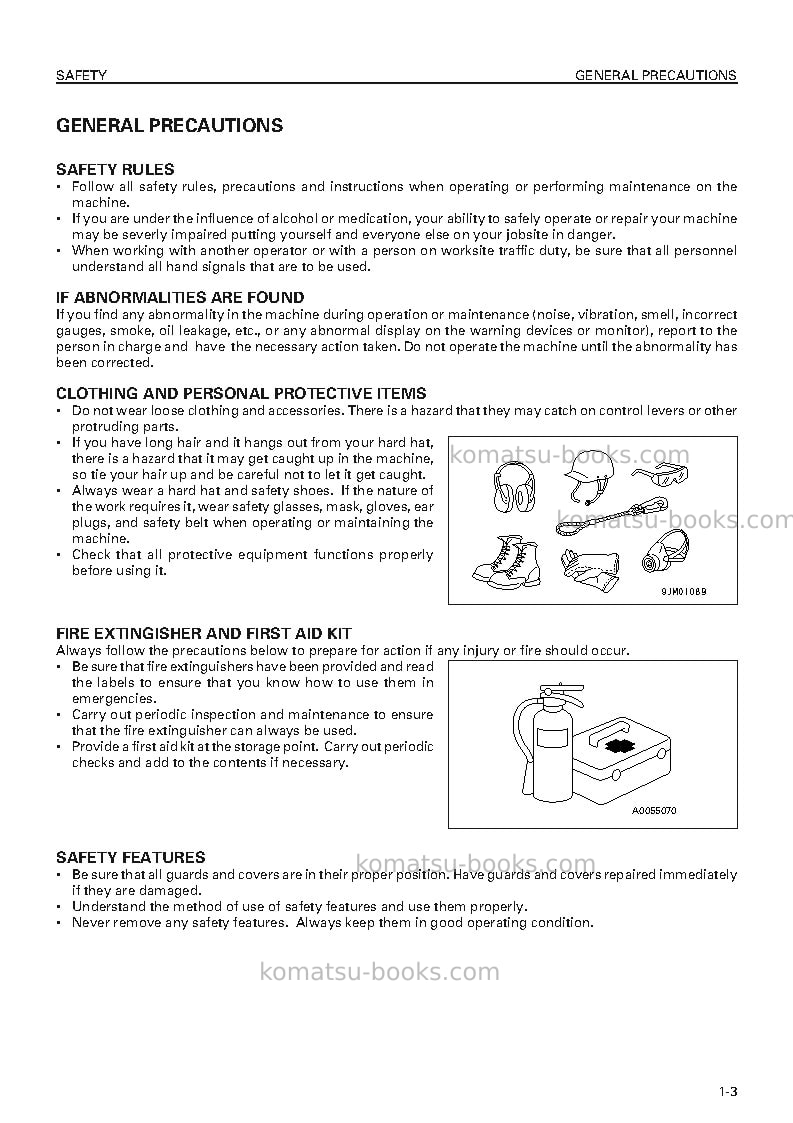 Komatsu sa6d140-h-1jpn Operation manual cover Page 7 Komatsu sa6d140-h-1jpn Operation manual cover Page 7
