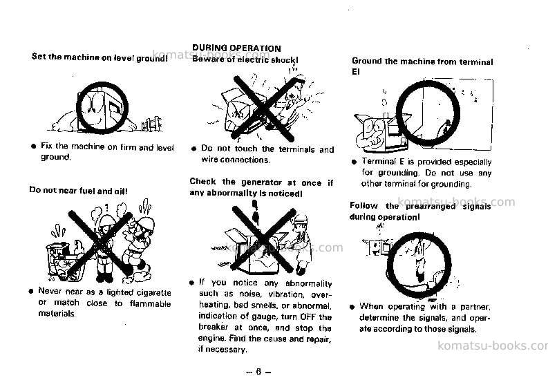 Komatsu eg275-2jpn Operation manual cover Page 7 Komatsu eg275-2jpn Operation manual cover Page 7