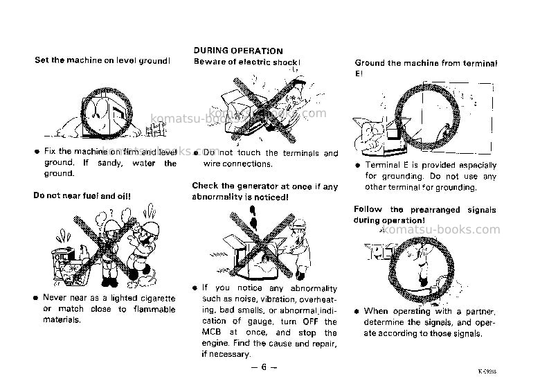 Komatsu eg300b-5jpn Operation manual cover Page 7 Komatsu eg300b-5jpn Operation manual cover Page 7