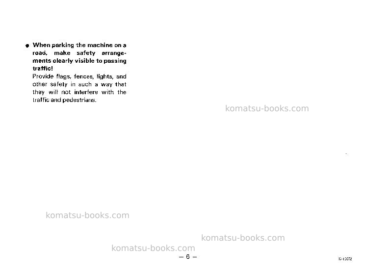 Komatsu ec75zs-3jpn Operation manual cover Page 7 Komatsu ec75zs-3jpn Operation manual cover Page 7