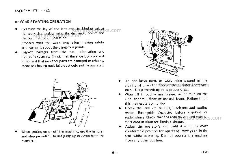 Komatsu d21q-5jpn Operation manual cover Page 7 Komatsu d21q-5jpn Operation manual cover Page 7